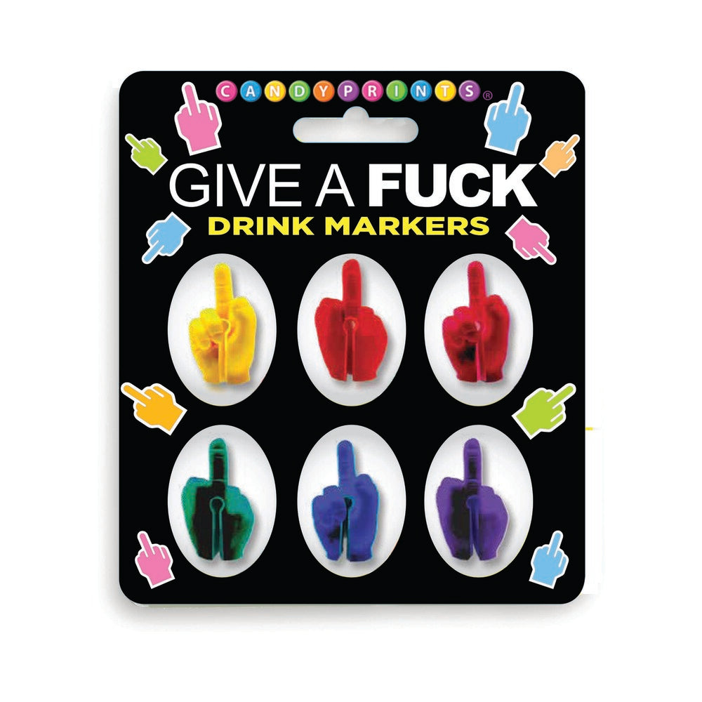 Give A Fuck Drink Markers 6 pc Set - Multi-Color