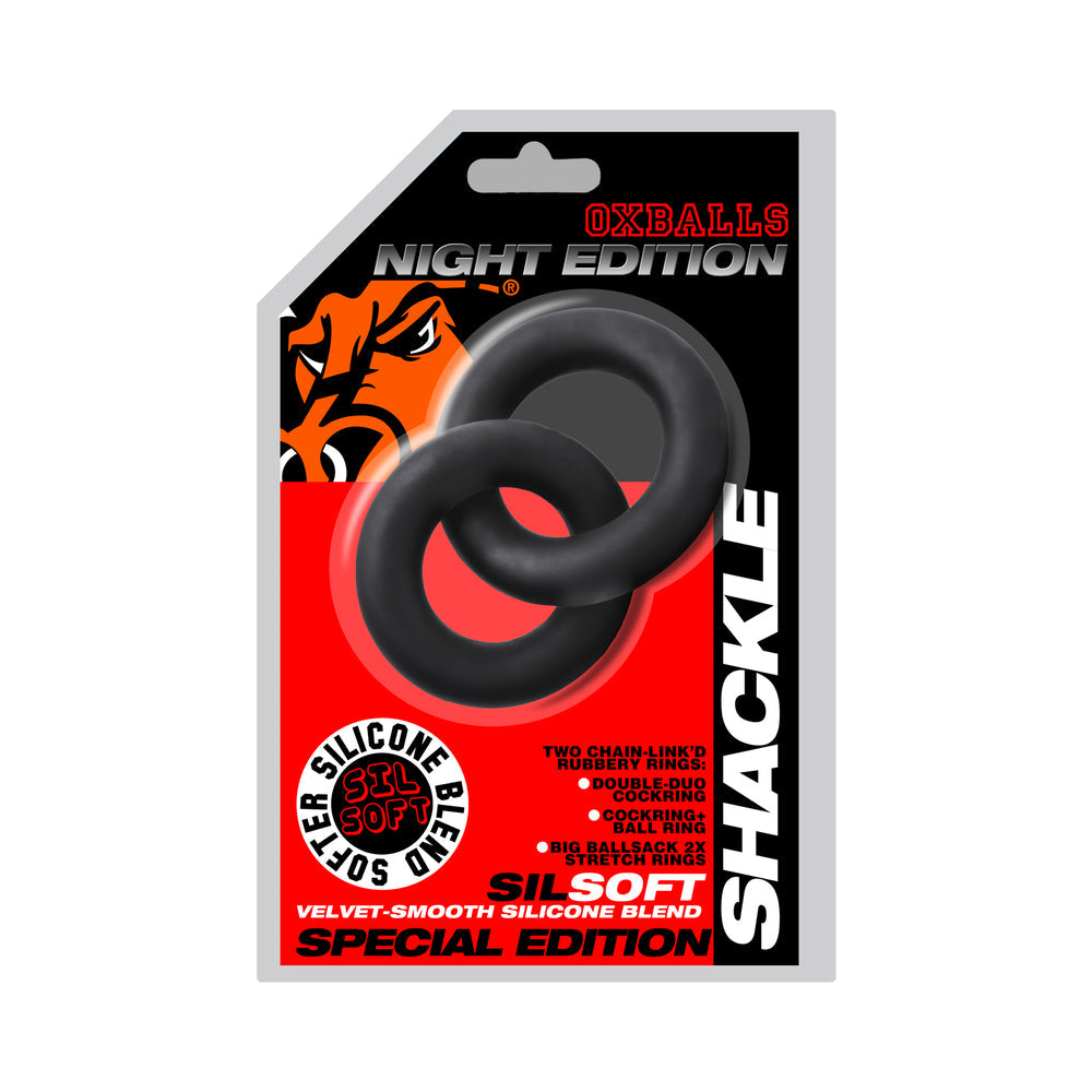 Oxballs Shackle Double Link'd Cock & Ball Rings - Special Edition Night