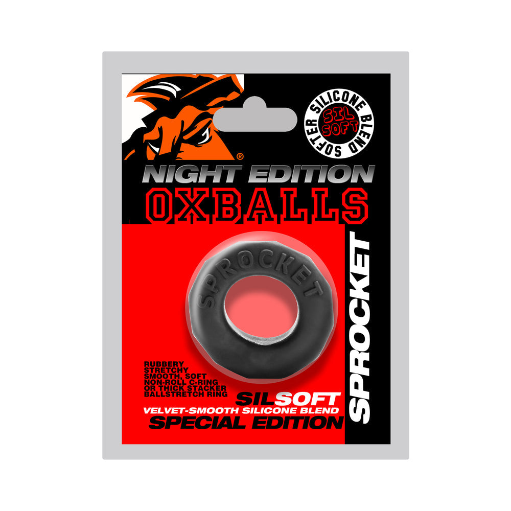 Oxballs Sprocket Comfort No-Roll Cock Ring - Special Edition Night
