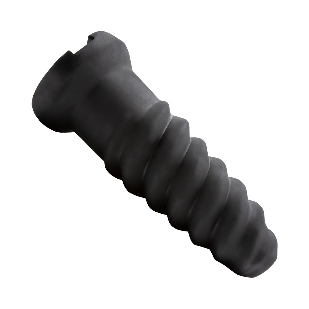 Oxballs Screwdhole Screw'd-in Open Tip Masturbator - Black