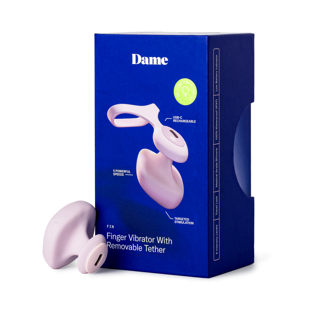 Dame Fin 2.0 Finger Vibrator - Quartz