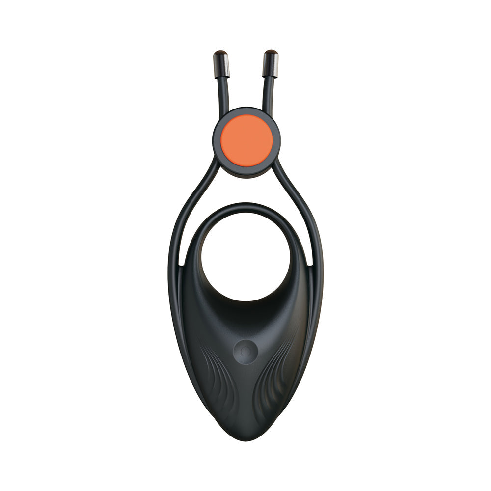 Cockpower Vibrating Ring w/Adjustable Cock Tie - Black
