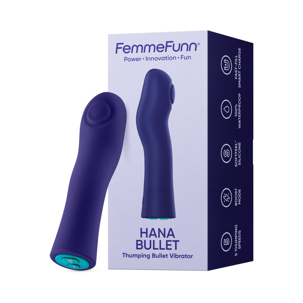 Femme Funn Hana Fingerlike Thumping Bullet - Dark Purple