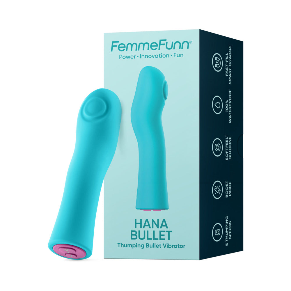 Femme Funn Hana Fingerlike Thumping Bullet - Turquoise