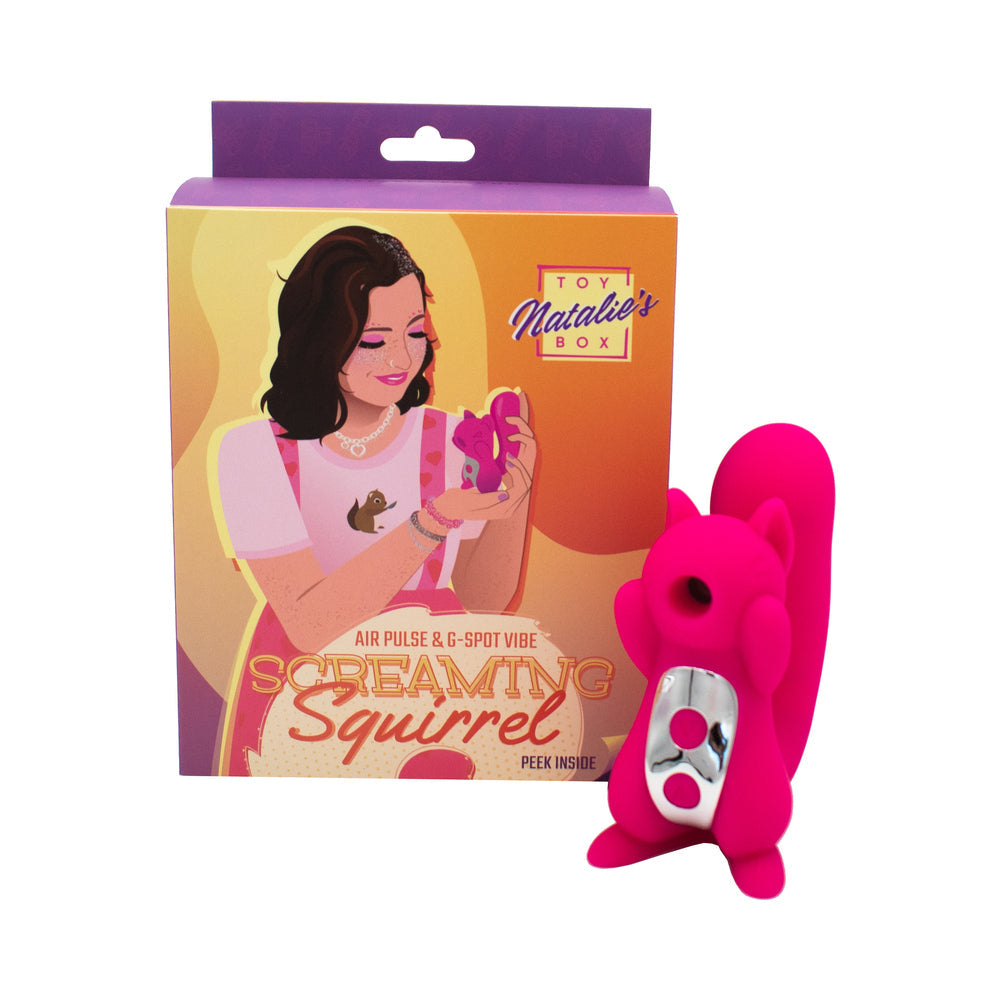 Natalie's Toy Box Screaming Squirrel Pulsing and Vibrating - Hot Pink