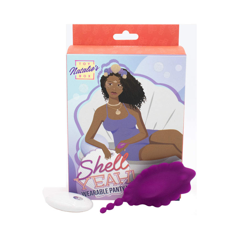 Natalie's Toy Box Shell Yeah! Remote Controlled Wearable Panty Vibrator - Purple
