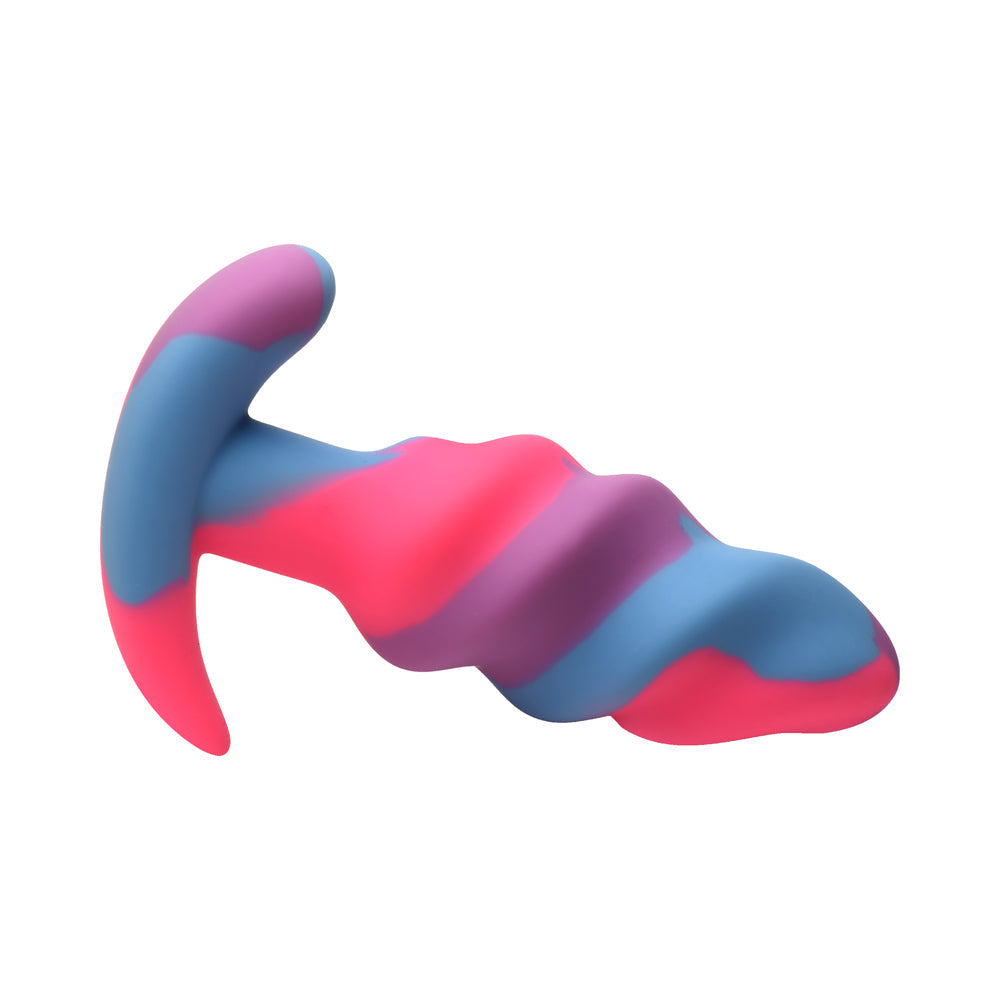 Creature Cocks - Unicorn Swirl Silicone Butt Plug - Small