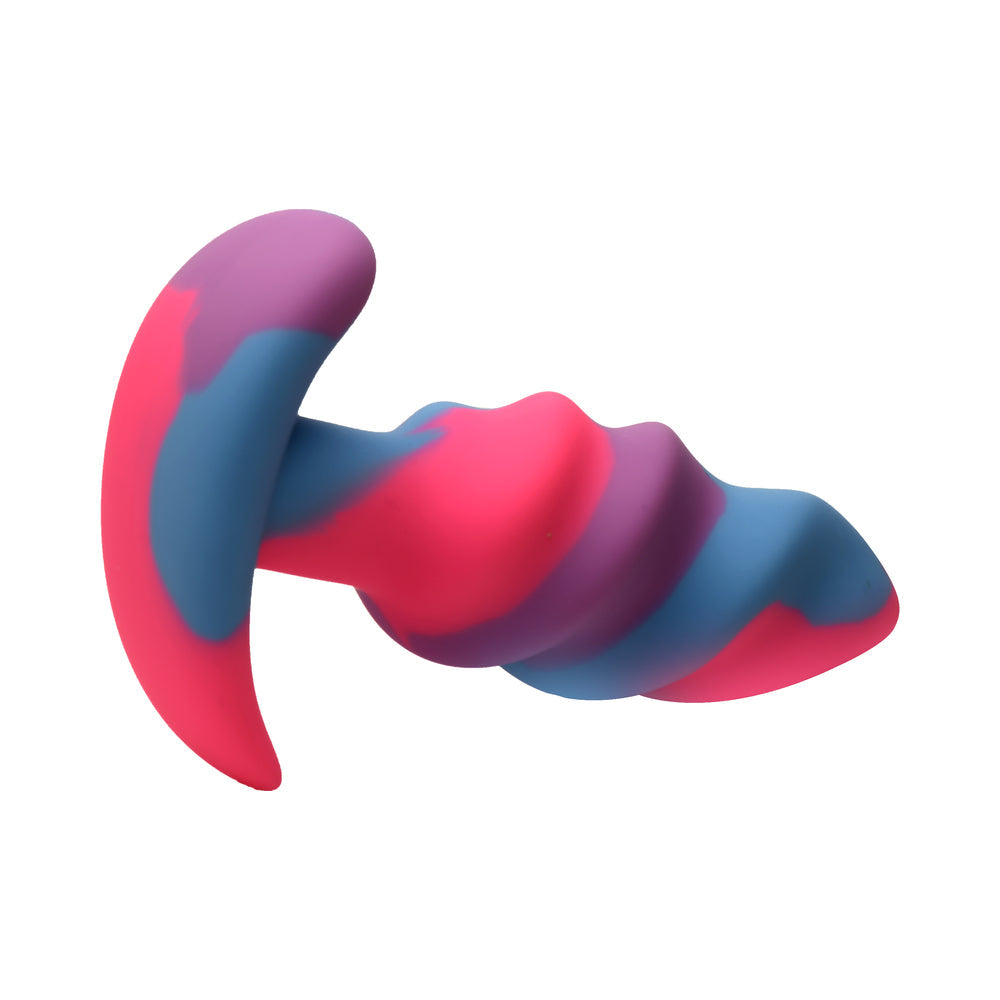 Creature Cocks - Unicorn Swirl Silicone Butt Plug - Small