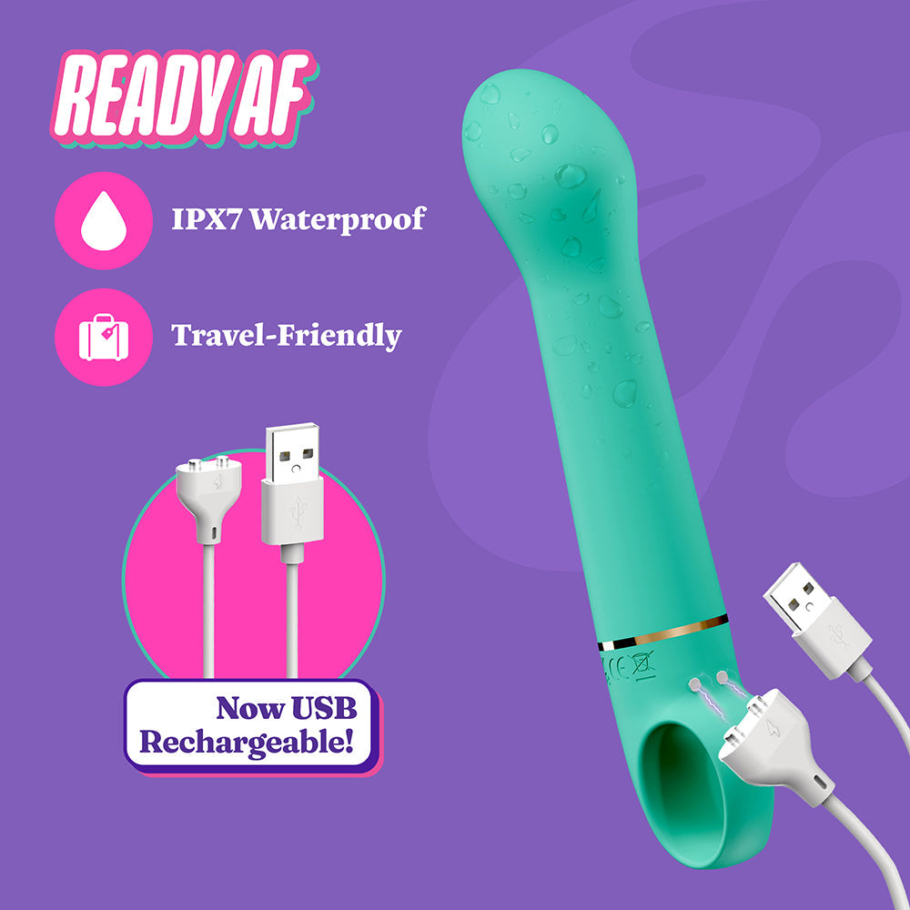Aria - Flirty AF 2.0 - Rechargeable Vibe - Teal