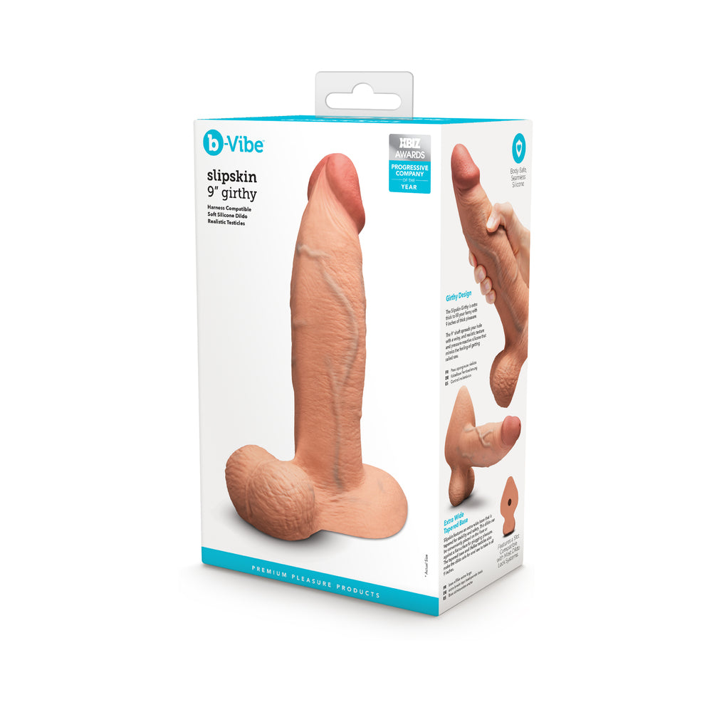 b-Vibe Slipskin 9" Girthy - Mocha