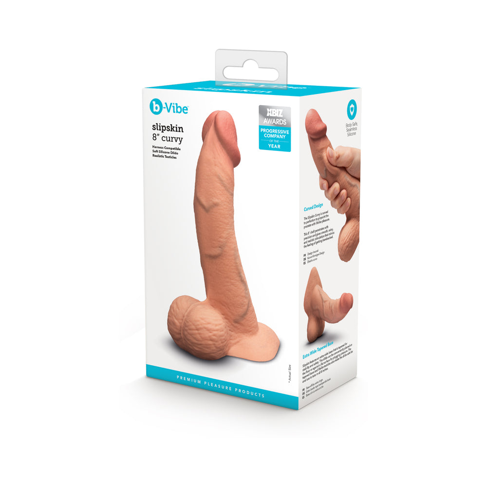 b-Vibe Slipskin 8" Curvy - Mocha