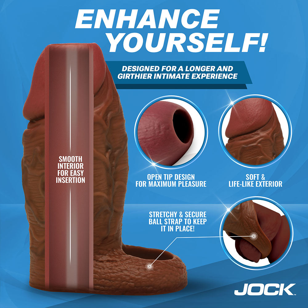 Curve Toys Jock Silicone Penis Extension Sleeve - Dark
