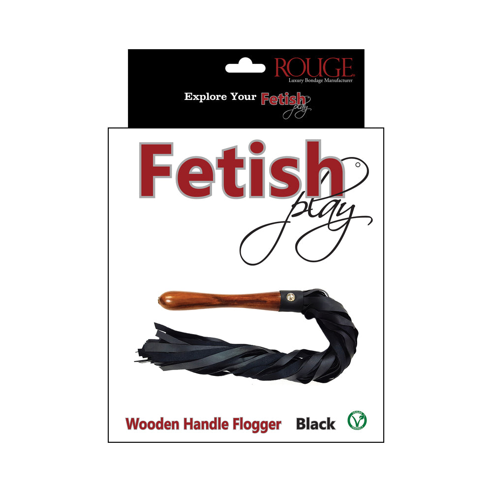 Rouge Fetish Play Vegan Flogger - Black