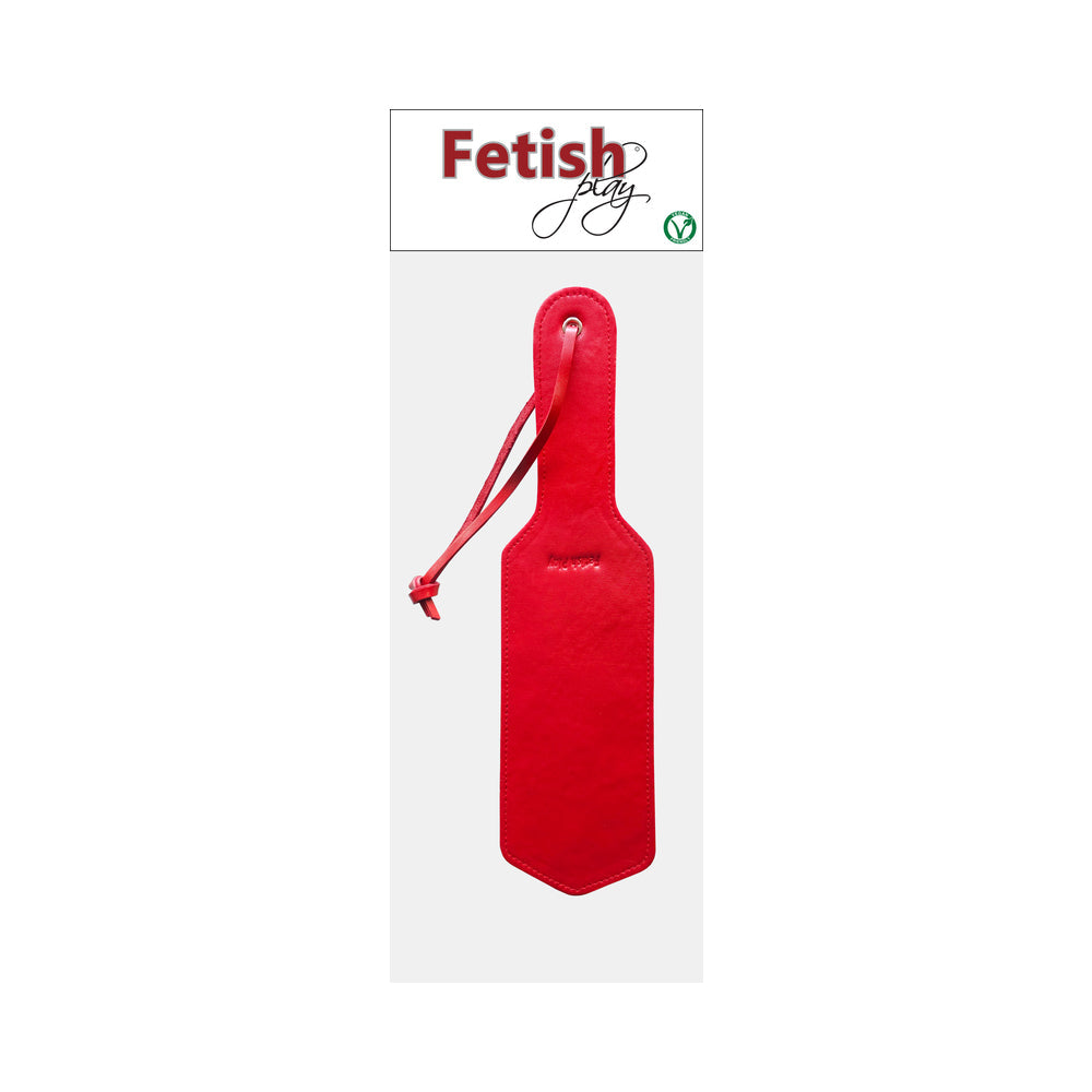 Rouge Fetish Play Vegan Leather Paddle - Red