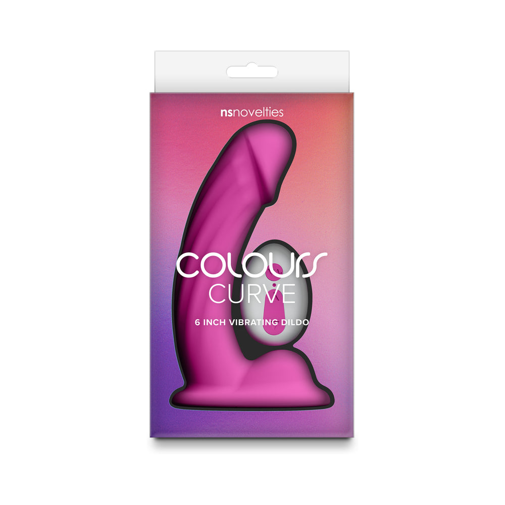 Colours Curve Vibrating 6" Dildo - Pink
