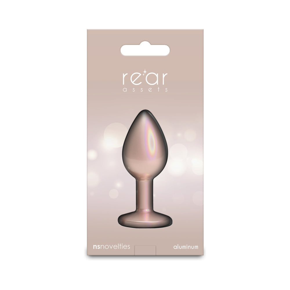 Rear Assets Small w/Clear Gem - Iridescent Champagne