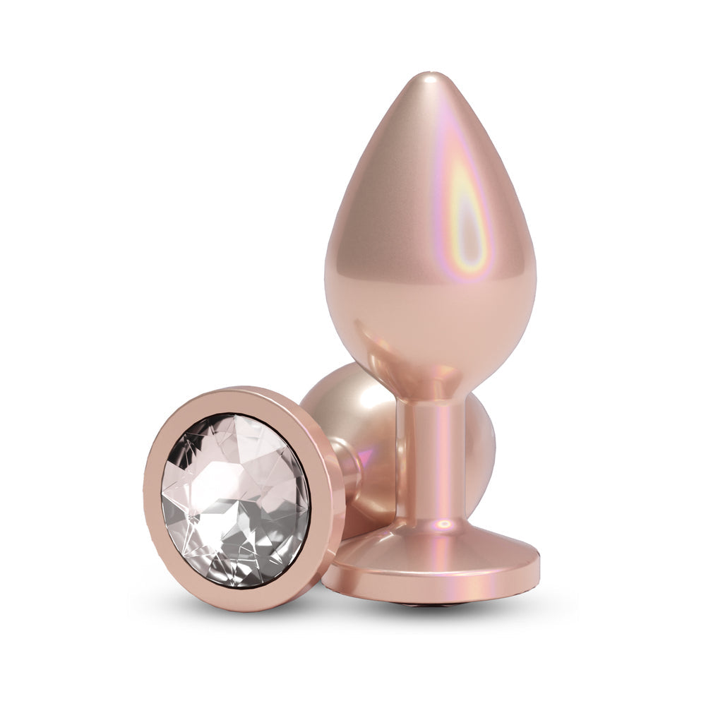 Rear Assets Medium w/Clear Gem - Iridescent Champagne