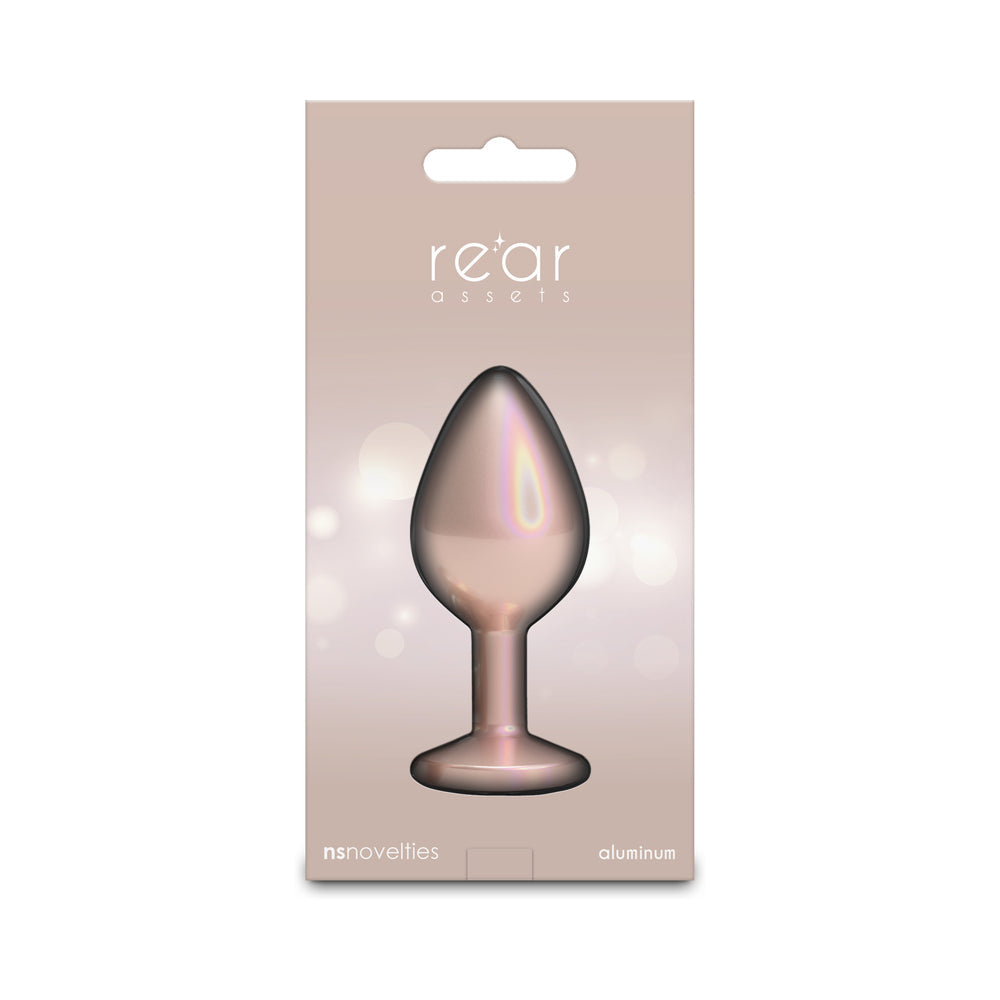 Rear Assets Medium w/Clear Gem - Iridescent Champagne