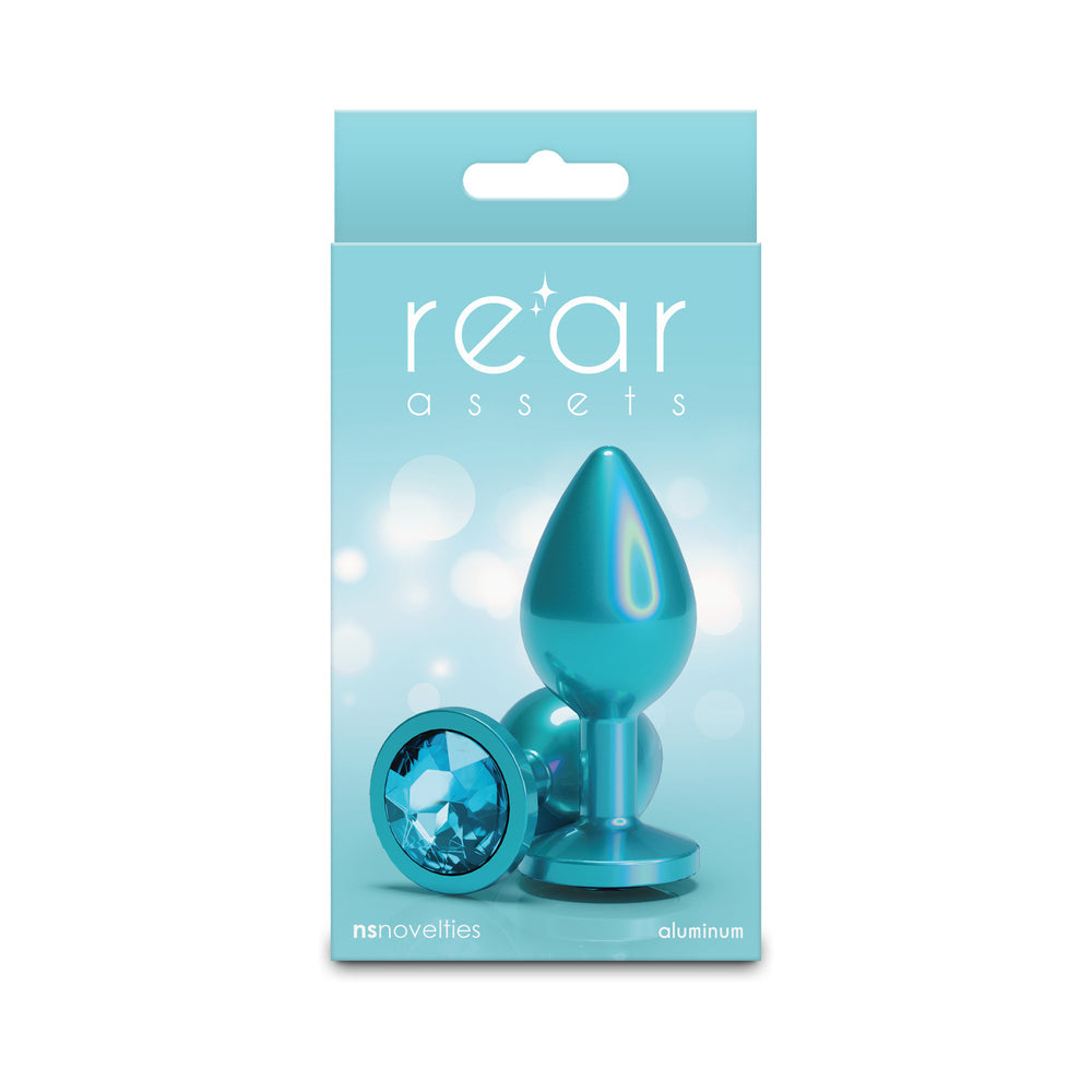 Rear Assets Medium w/Teal Gem - Iridescent Teal