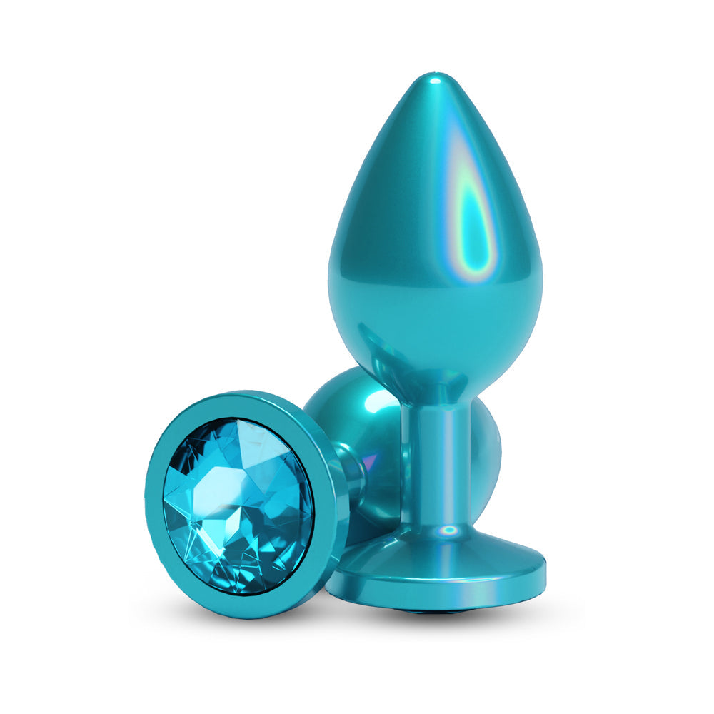 Rear Assets Medium w/Teal Gem - Iridescent Teal