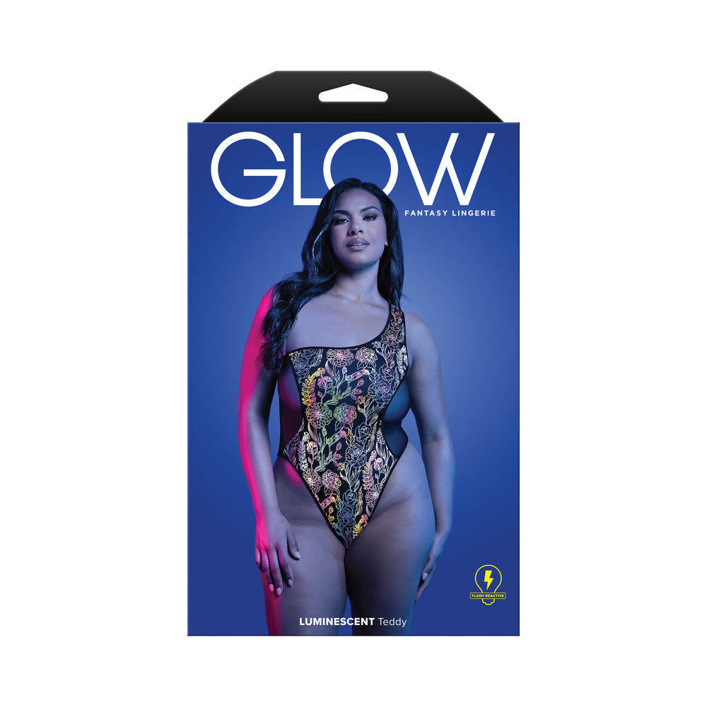 Luminescent Flash Reflective Floral Print Teddy - Black QN