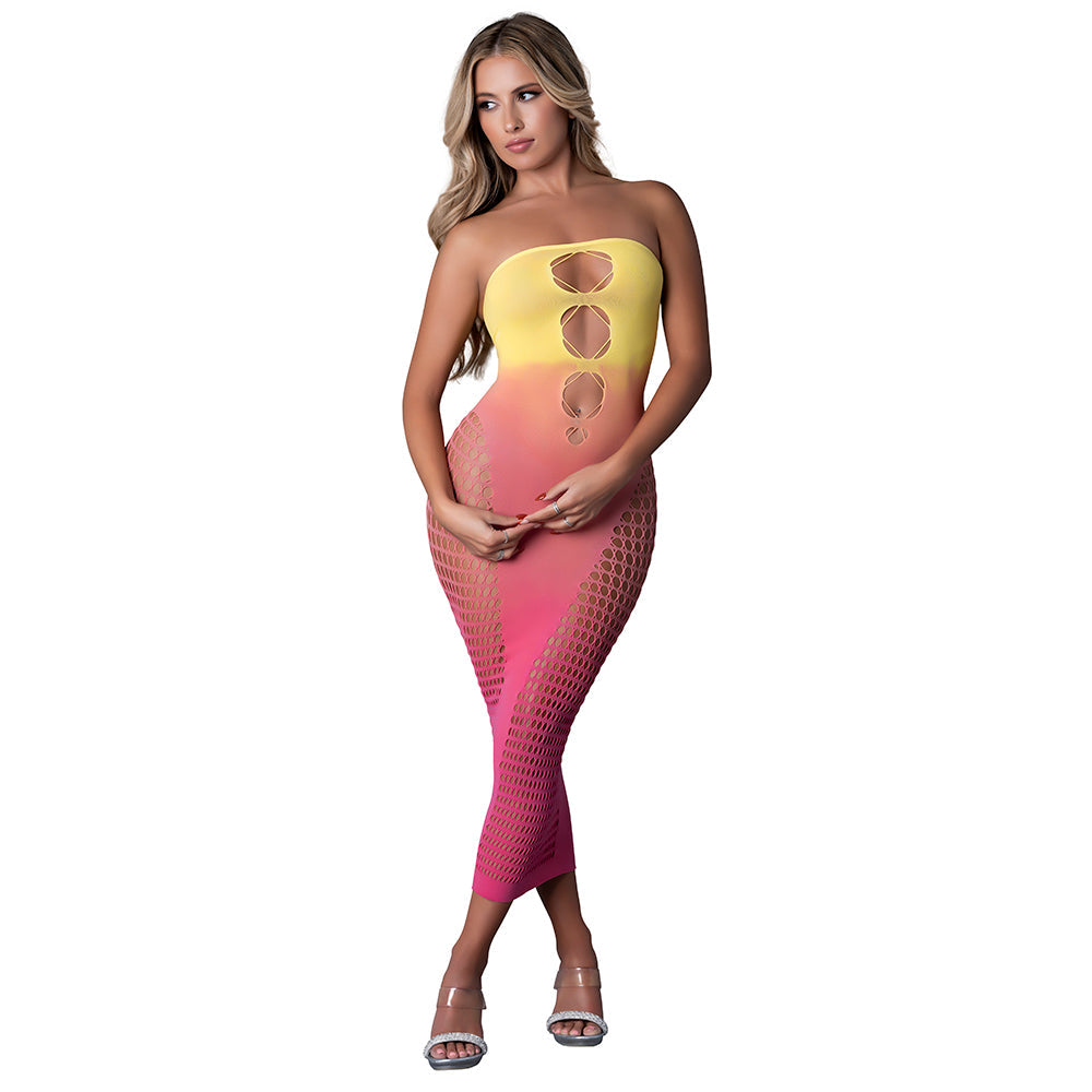 Seamless Sleeveless Gown - Sunset Ombre O/S
