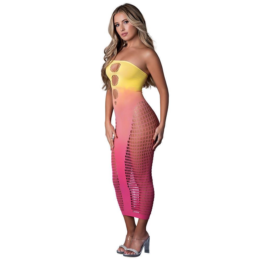 Seamless Sleeveless Gown - Sunset Ombre O/S