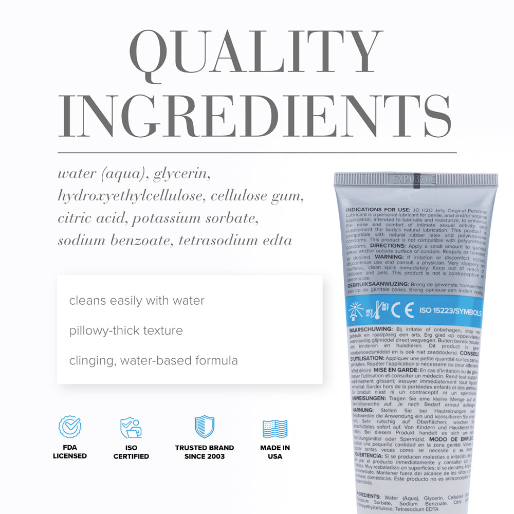JO H2O Jelly - Original Lubricant 4 oz