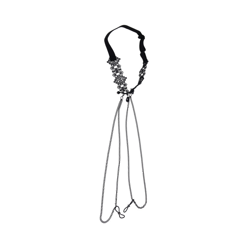Sex & Mischief Lace Collar with Nipple Ties
