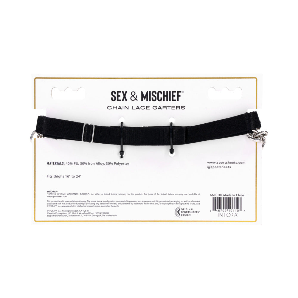 Sex & Mischief Chain Lace Garters