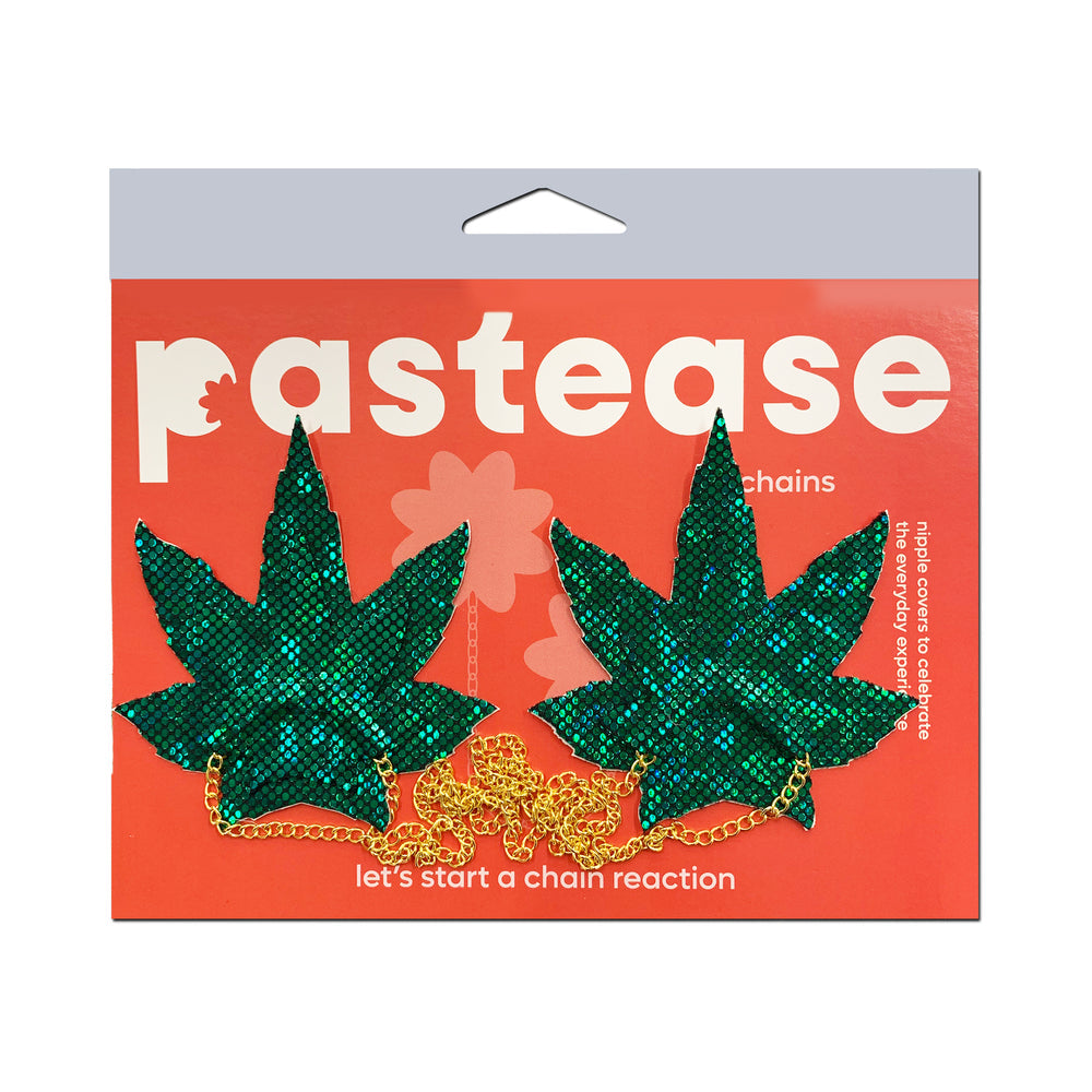 Pastease Chains Disco Weed Leaf - Green O/S