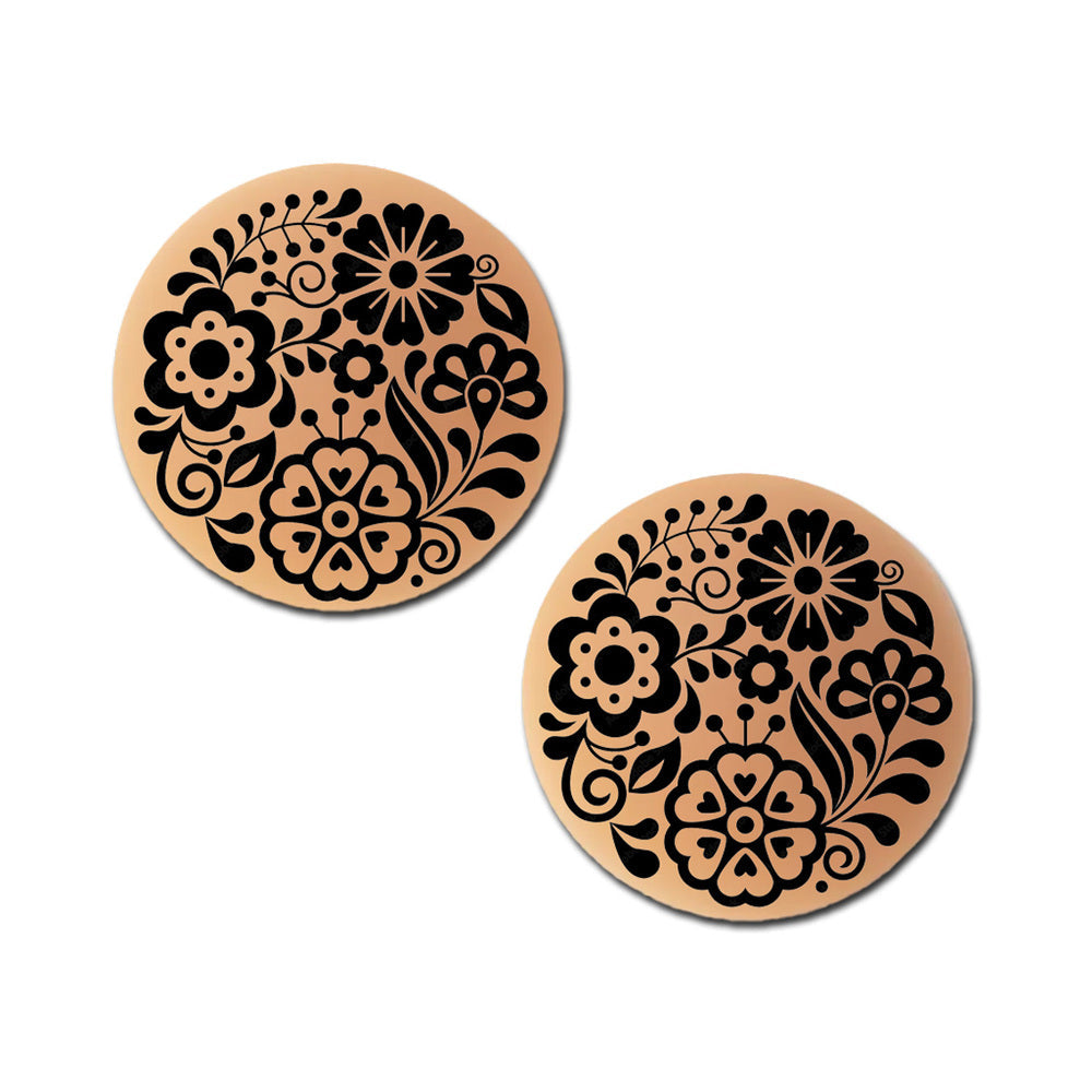 Pastease HALOS Silicone Floral Nipple Covers w/Travel Box - Bloom D+ Cup 10 or More Uses