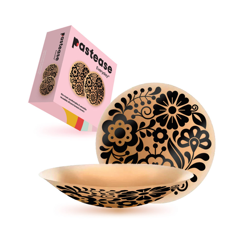 Pastease HALOS Silicone Floral Nipple Covers w/Travel Box - Bloom A-C Cup 10 or More Uses
