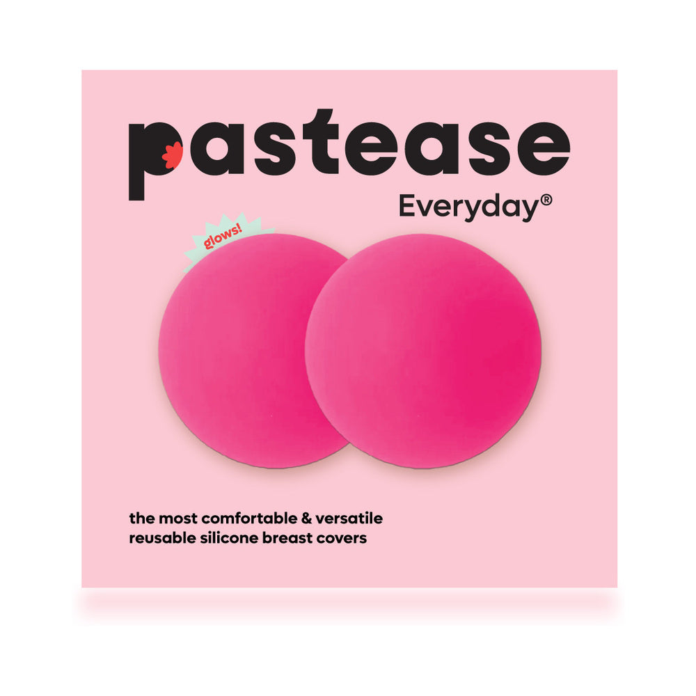 Pastease HALOS Silicone Nipple Covers w/Travel Box - Neon Pink A-C Cup 10 or More Uses