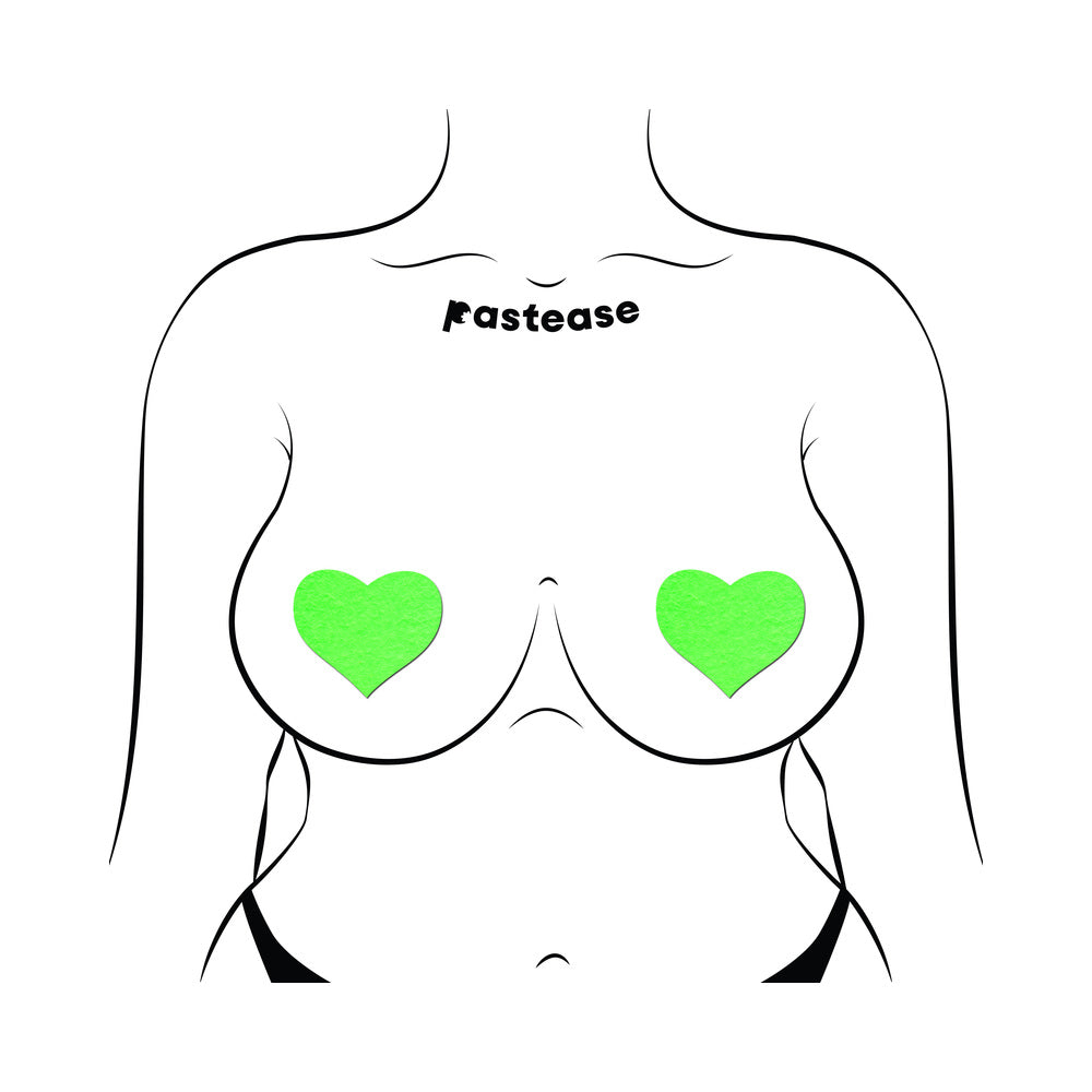 Pastease Heart - Glow in the Dark Green O/S