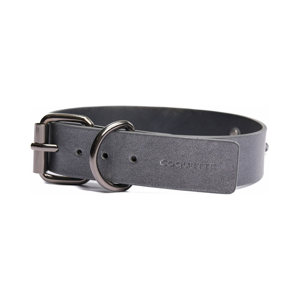 Pleasure Collection Gunmetal Glam Collar & Leash w/Removable Chain