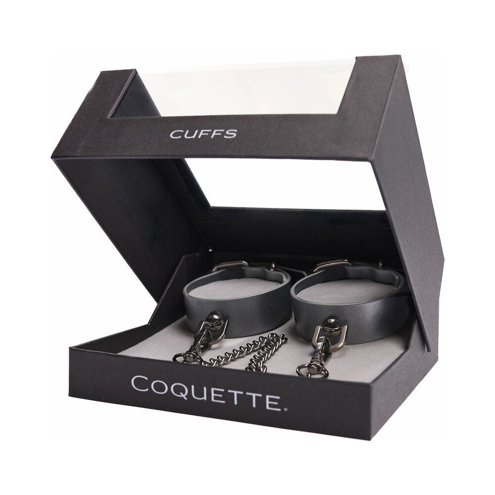 Pleasure Collection Gunmetal Glam Cuffs w/Removable Chain