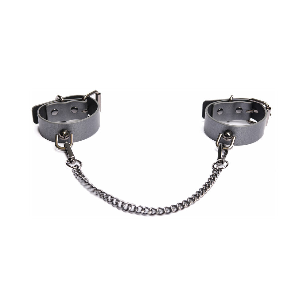 Pleasure Collection Gunmetal Glam Cuffs w/Removable Chain