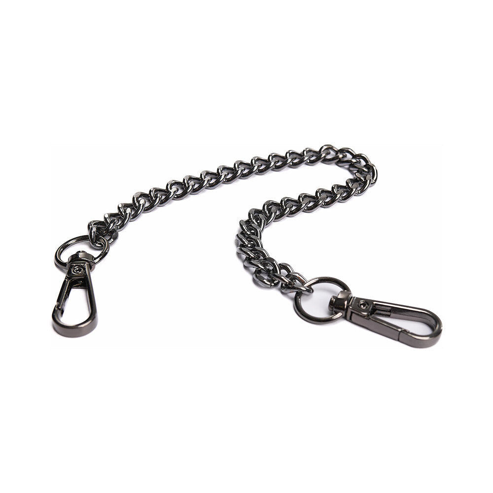Pleasure Collection Gunmetal Glam Cuffs w/Removable Chain