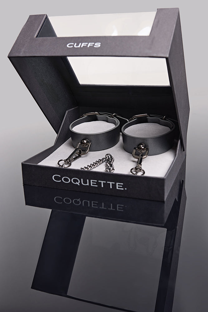 Pleasure Collection Gunmetal Glam Cuffs w/Removable Chain