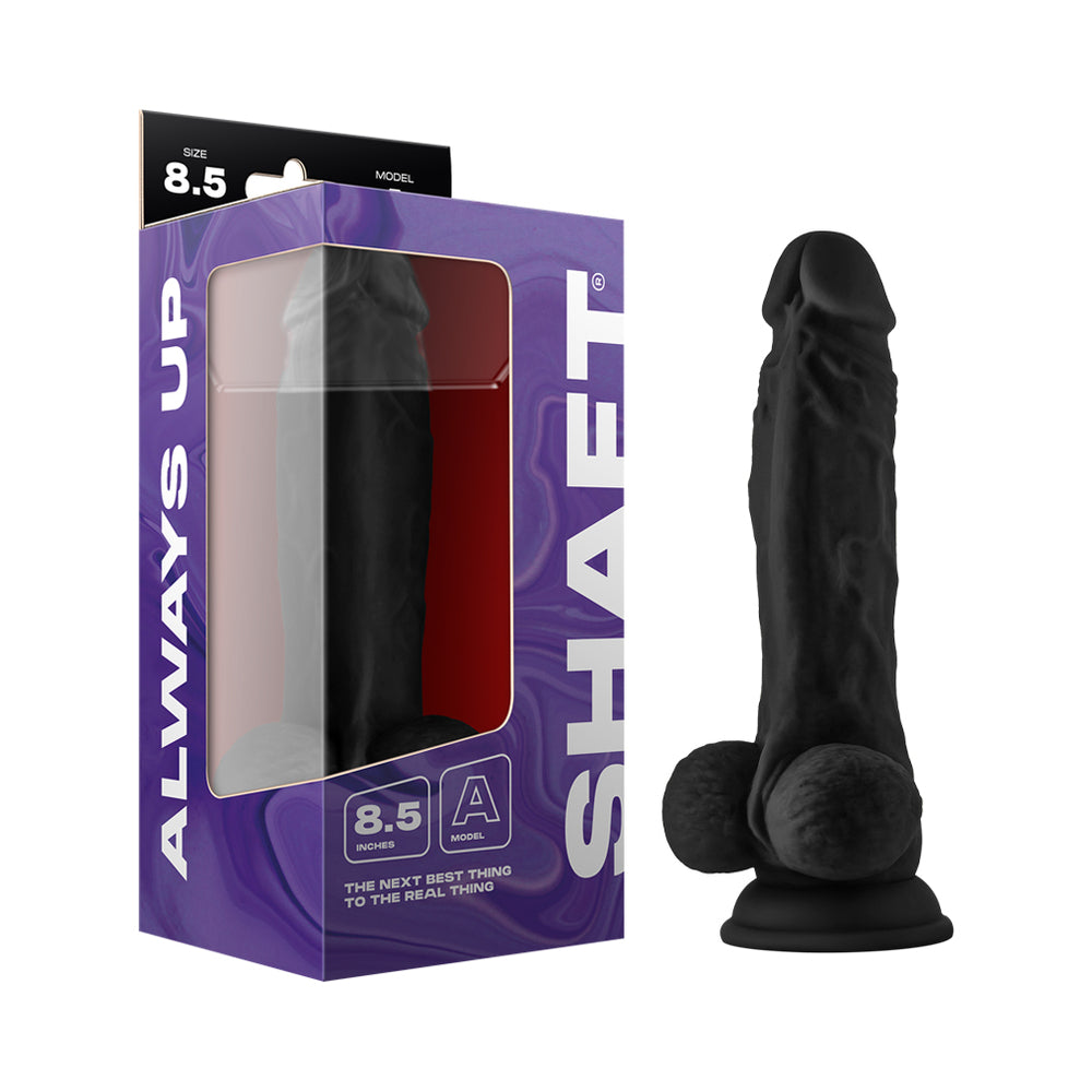 Shaft Model A Flexskin Liquid Silicone 8.5" Dong w/Balls - Black
