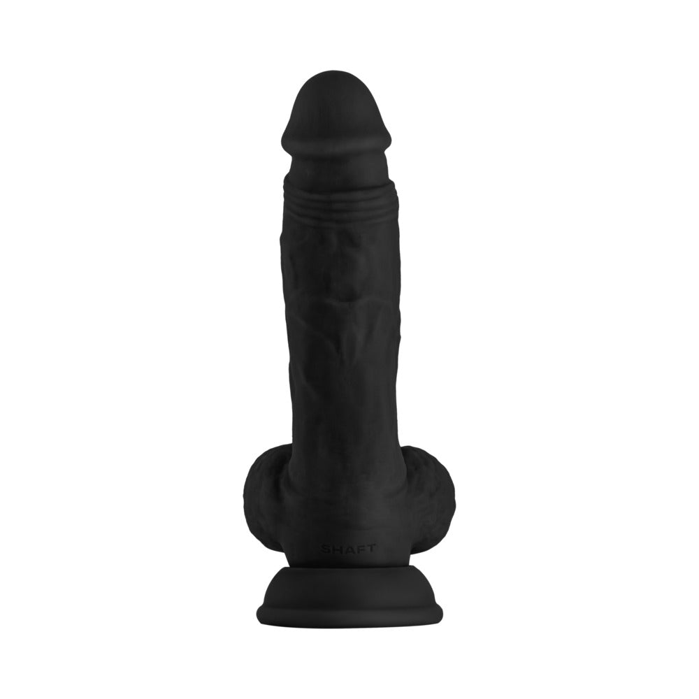 Shaft Model A Flexskin Liquid Silicone 8.5" Dong w/Balls - Black