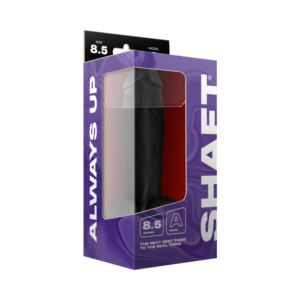 Shaft Model A Flexskin Liquid Silicone 8.5" Dong w/Balls - Black