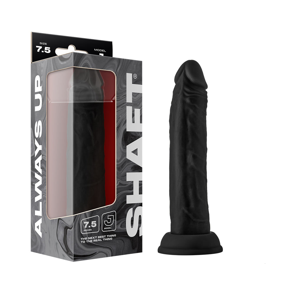 Shaft Model J Flexskin Liquid Silicone 7.5" Dong - Black