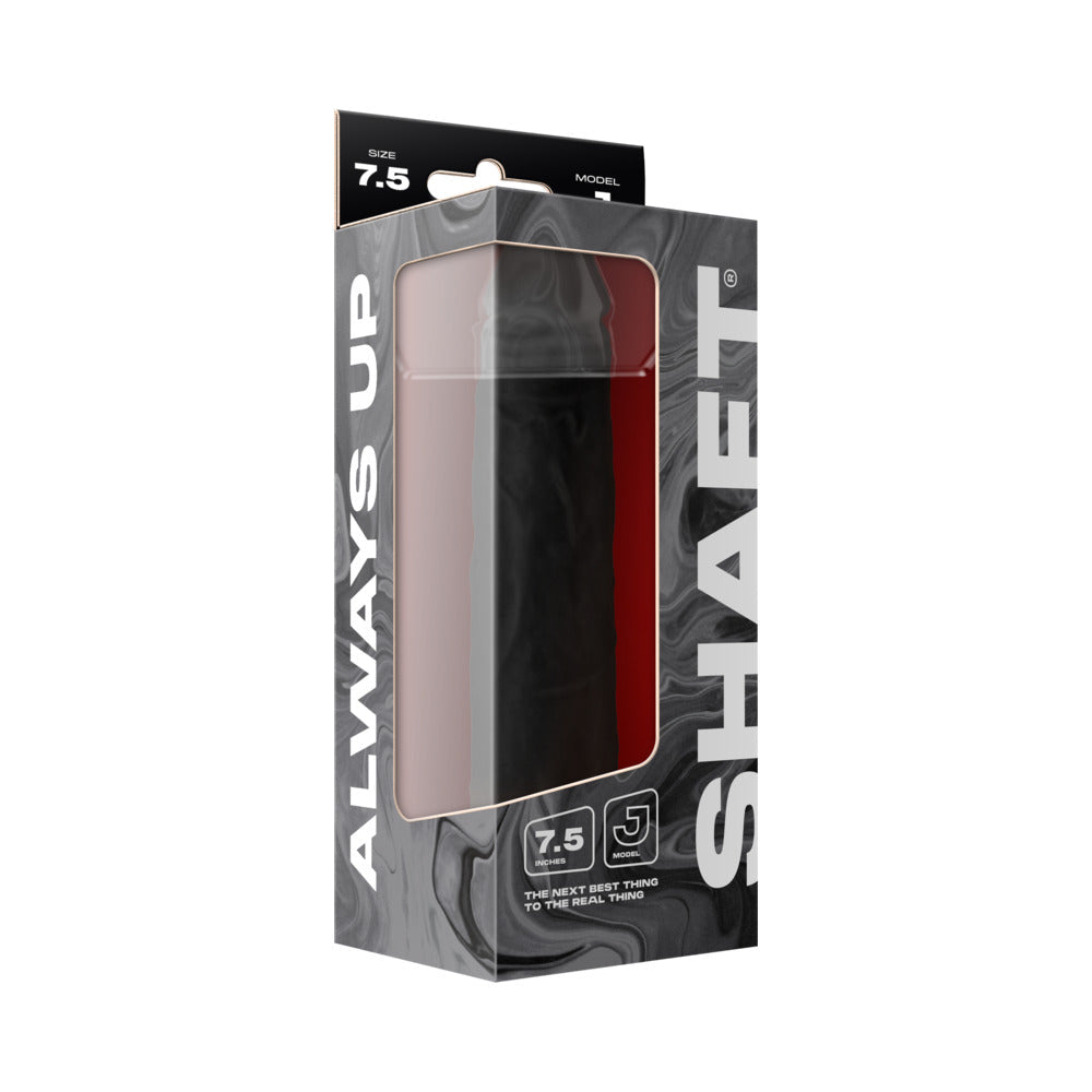 Shaft Model J Flexskin Liquid Silicone 7.5" Dong - Black