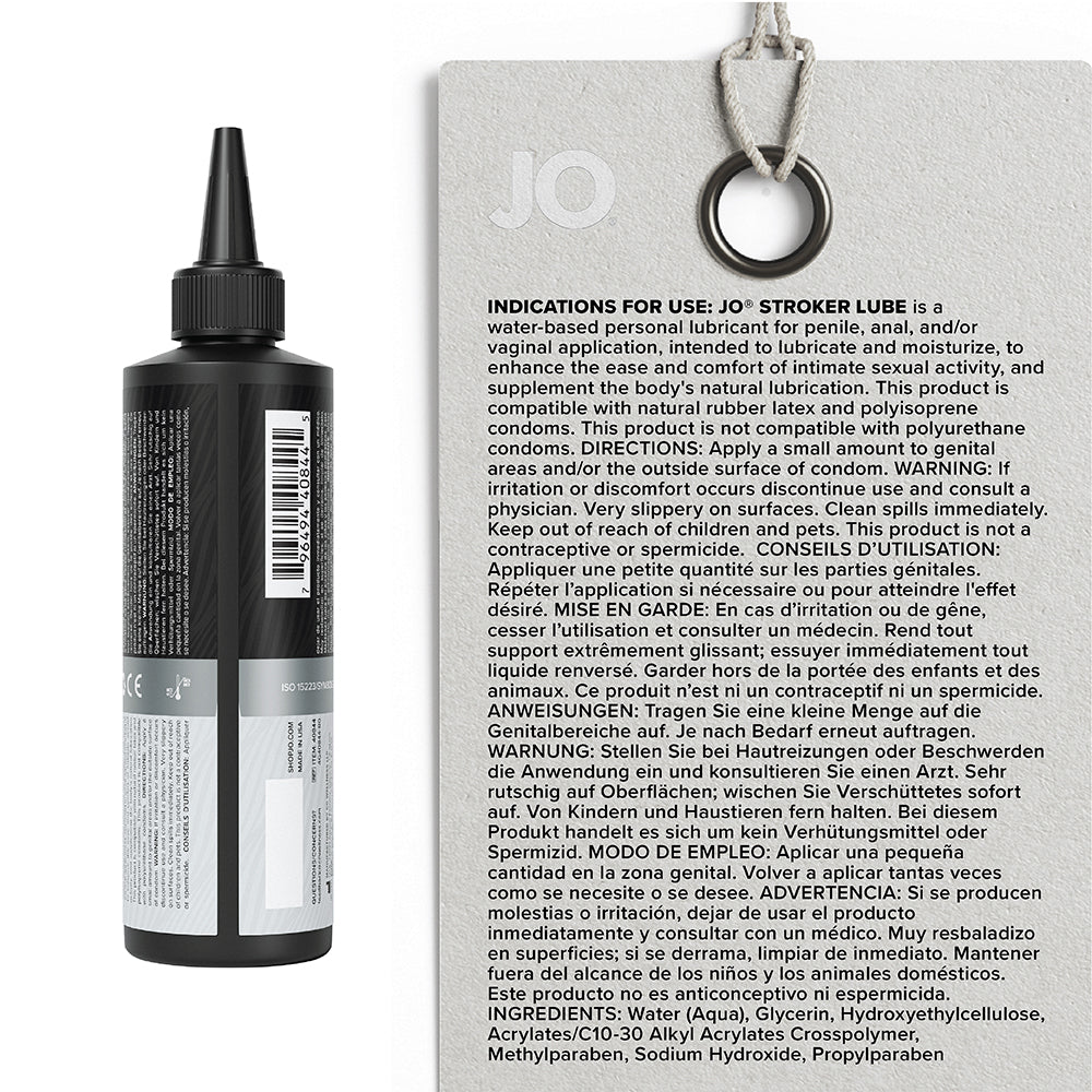 JO Stroker Waterbased Lubricant - 8 oz Bottle