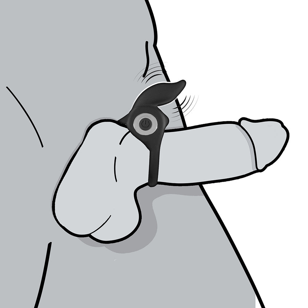 Enhancer Vibrating Rabbit C-Ring - Black