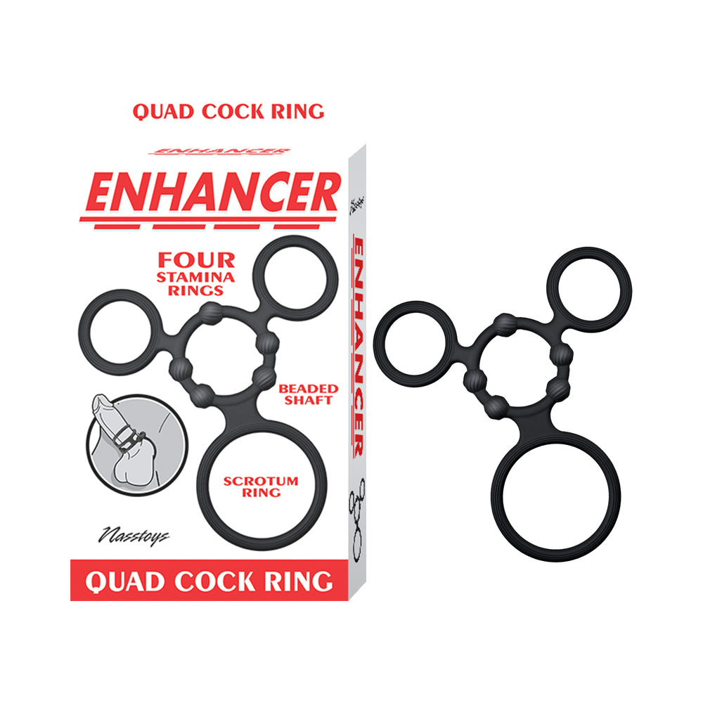 Enhancer Quad Cock Ring - Black