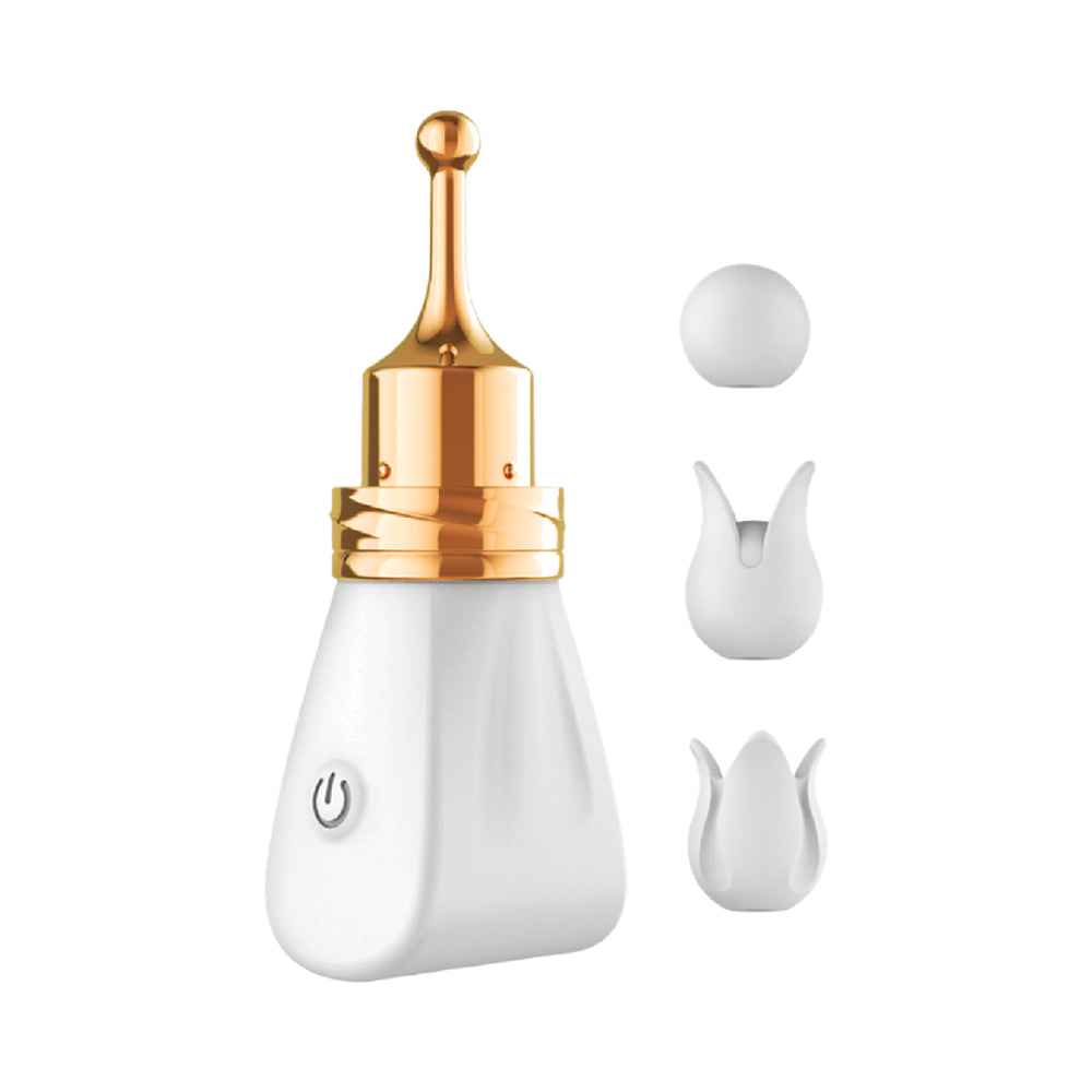 Gold Glam Tri-Tip Vibe - White