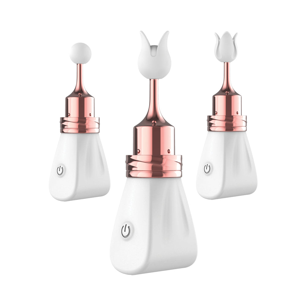 Gold Glam Tri-Tip Vibe - White